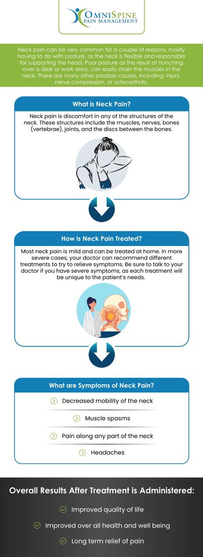 At OmniSpine Pain Management in Sunnyvale, TX, our team provides personalized pain management care for patients experiencing neck pain accompanied by headaches and related discomfort. Neck-related conditions may contribute to recurring headaches and affect movement, comfort, and daily activities. Dr. Andrew Morchower, MD, MPH, works with patients to evaluate their concerns and explore appropriate pain management options designed to support improved function and quality of life. For more information, contact us today or book an appointment online. We are conveniently located at 270 S Collins Rd, #200 Sunnyvale, TX 75182.
